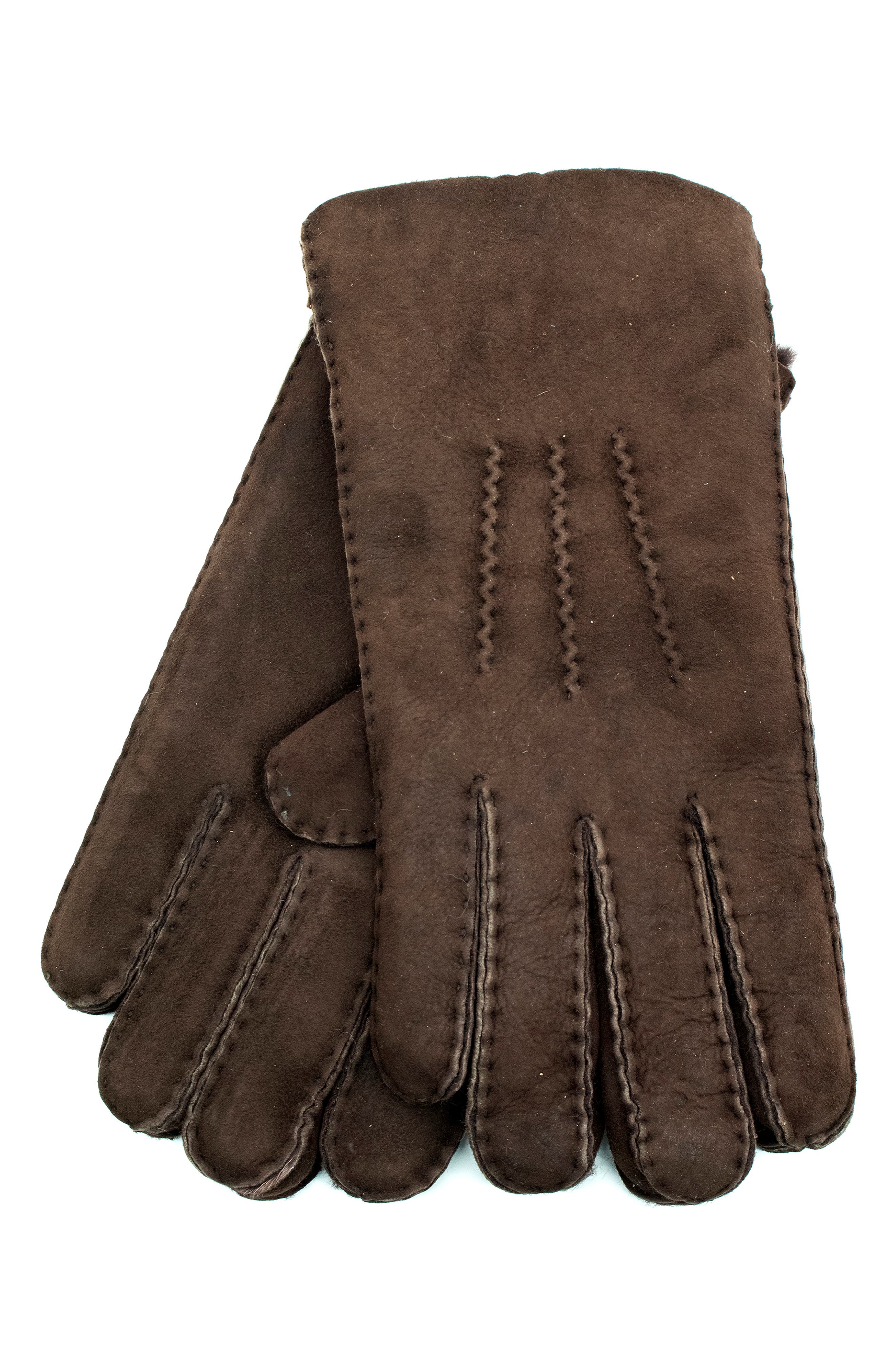 Portolano Genuine Shearling Trimmed Gloves