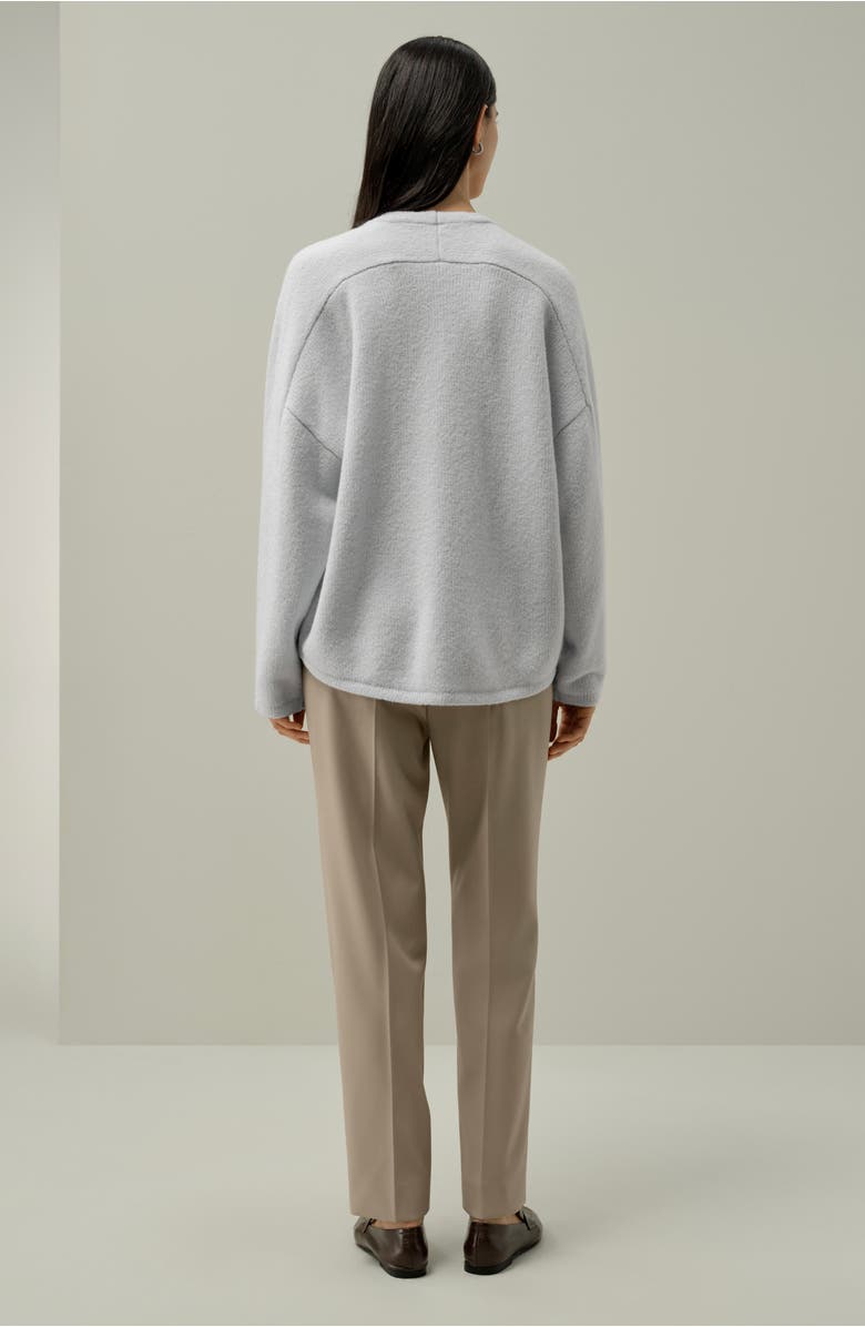 Lilysilk Bouclé Knit Silk-cashmere Sweater, Alternate, color, Ice