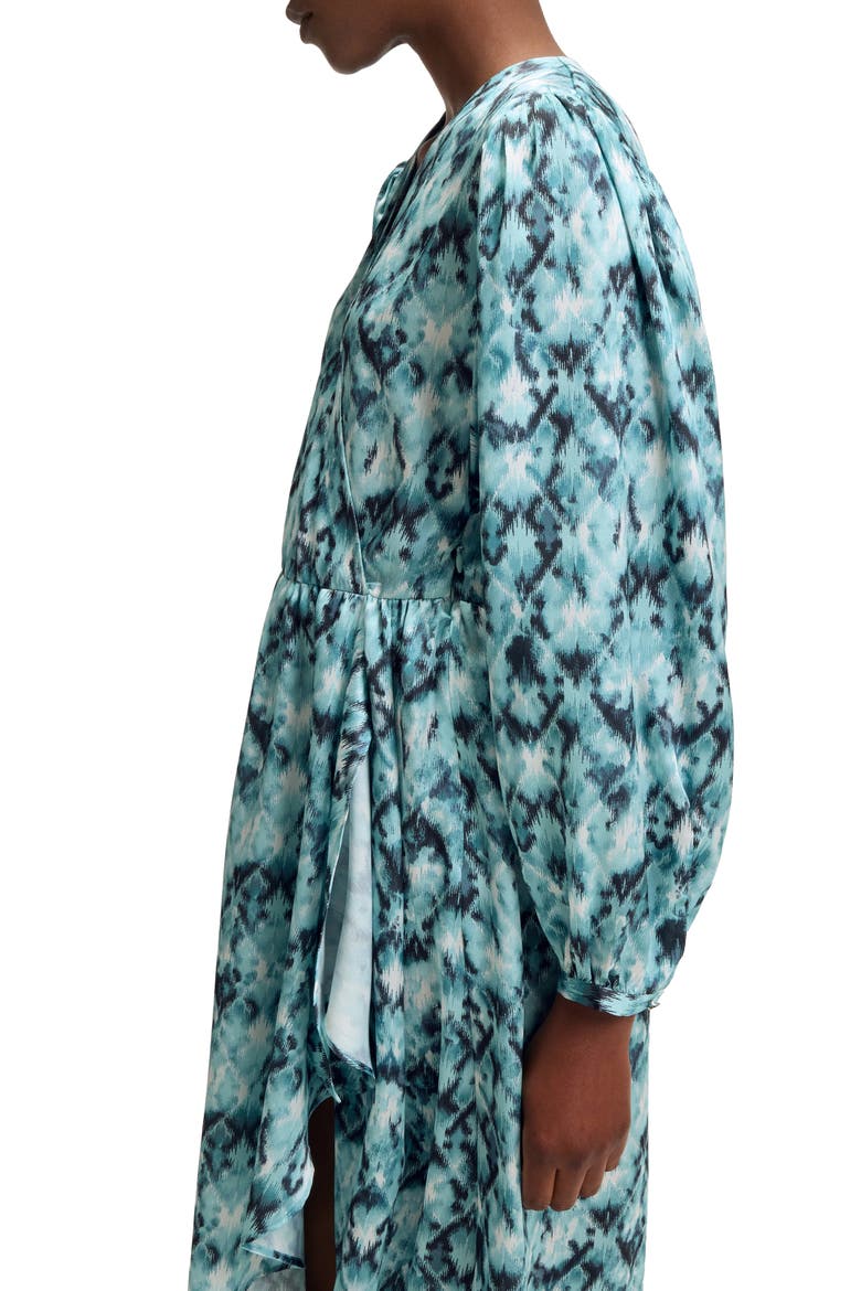 Divanta Long Sleeve Midi Dress, Alternate, color, TEAL MULTI