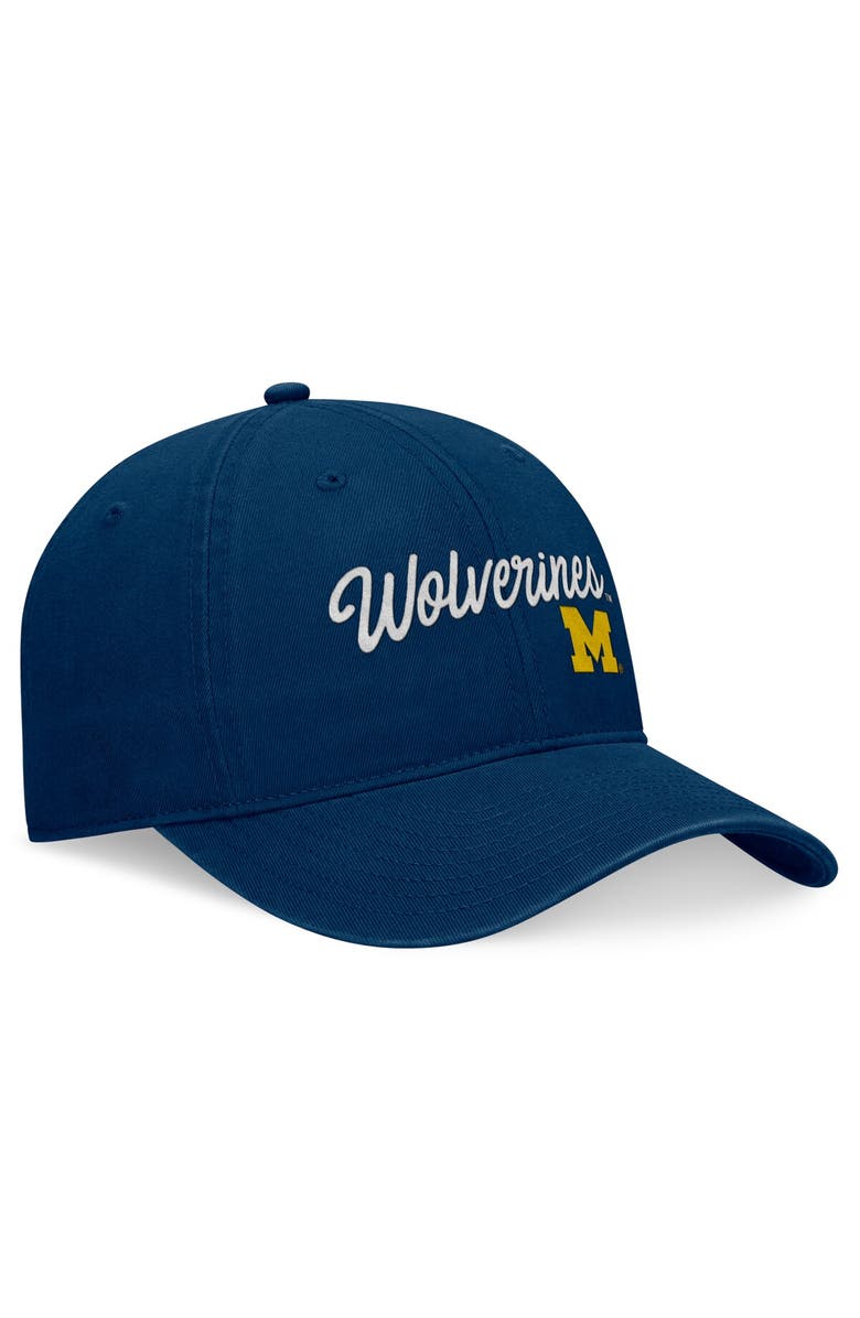 TOP OF THE WORLD Men's Top of the World Navy Michigan Wolverines Heritage CeeCee Adjustable Hat, Alternate, color, Navy