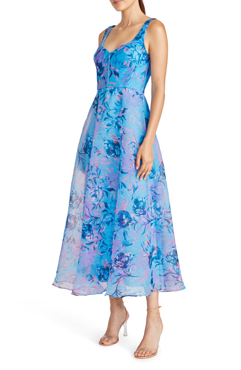 ML Monique Lhuillier Elodie Sleeveless Organza Midi Dress, Alternate, color,