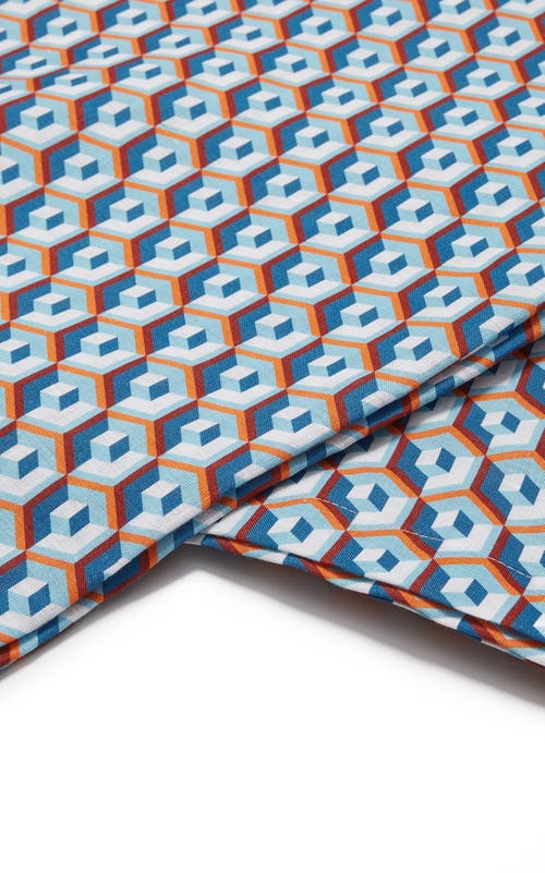 La Doublej Medium Tablecloth (180x280) Cubi Blue In Cubi Blue