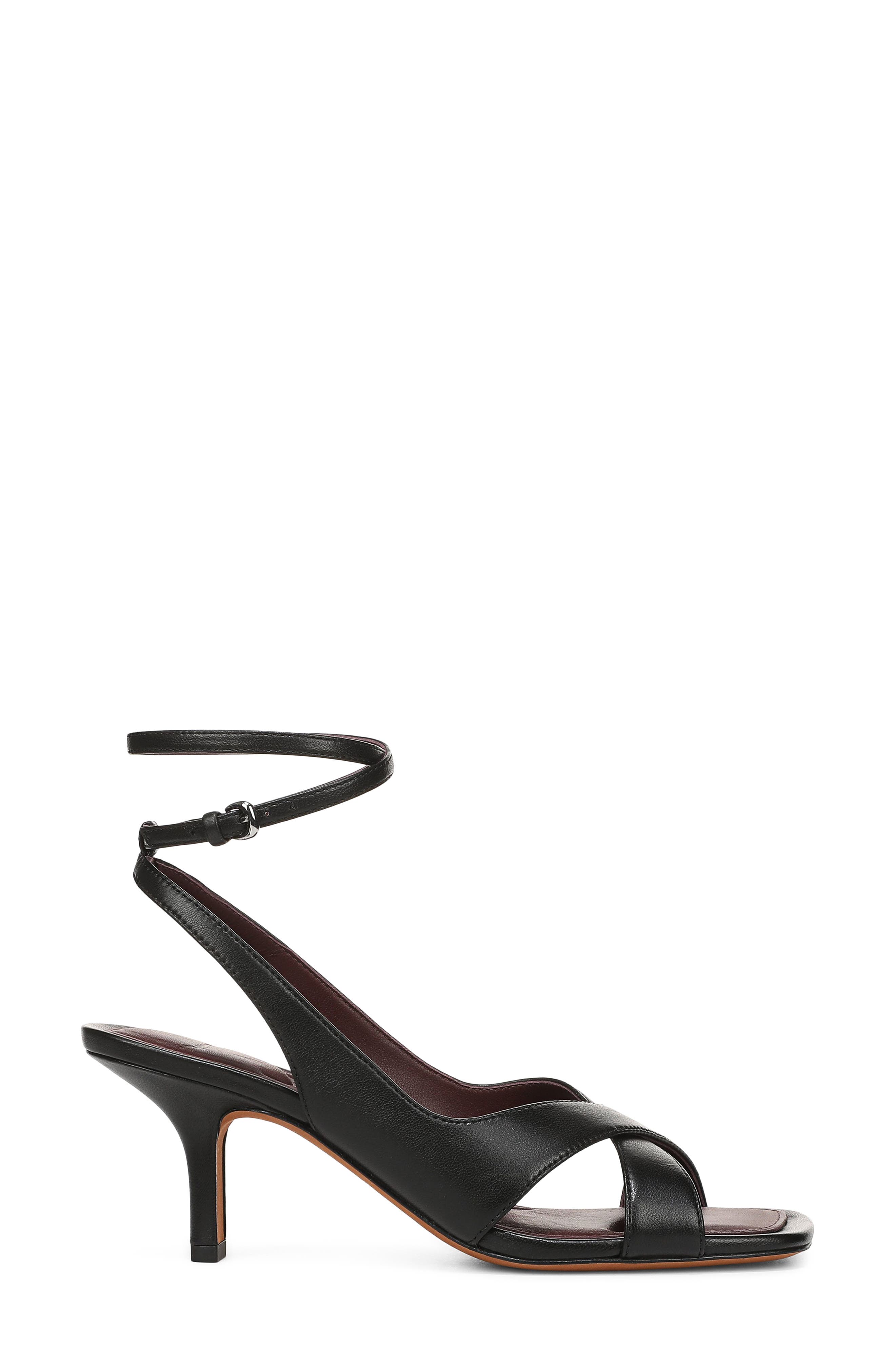Vince Lola Leather Sandal, Alternate, color, Black