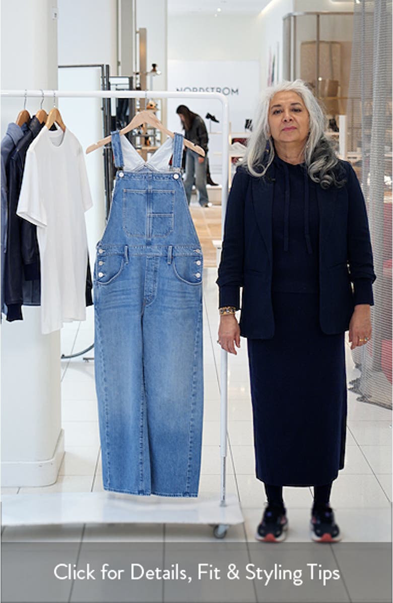 The Half-Pipe Ankle Barrel Leg Denim Overalls, sales video thumbnail