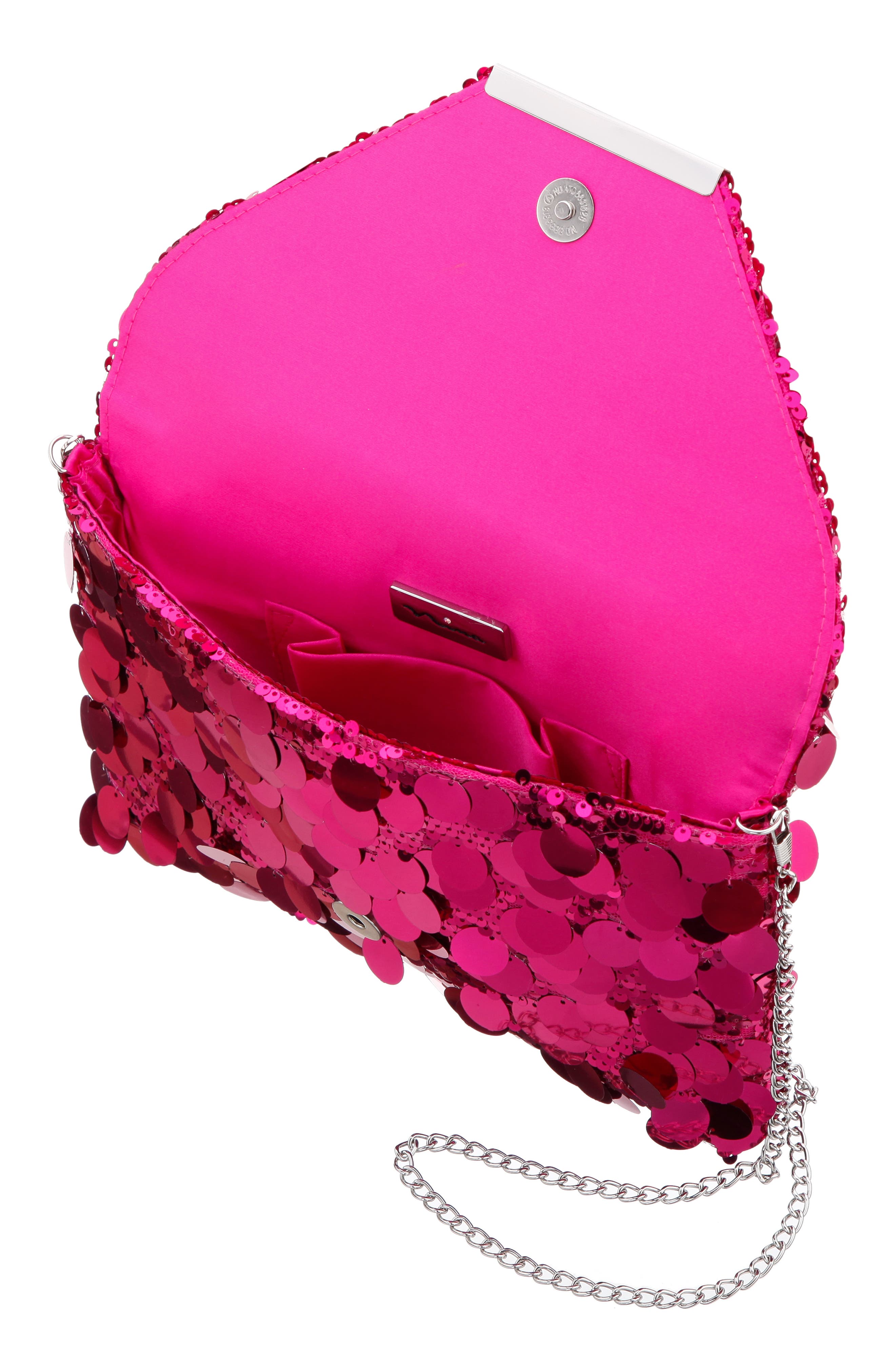 Umma Sequin Clutch, Alternate, color, FUCHSIA