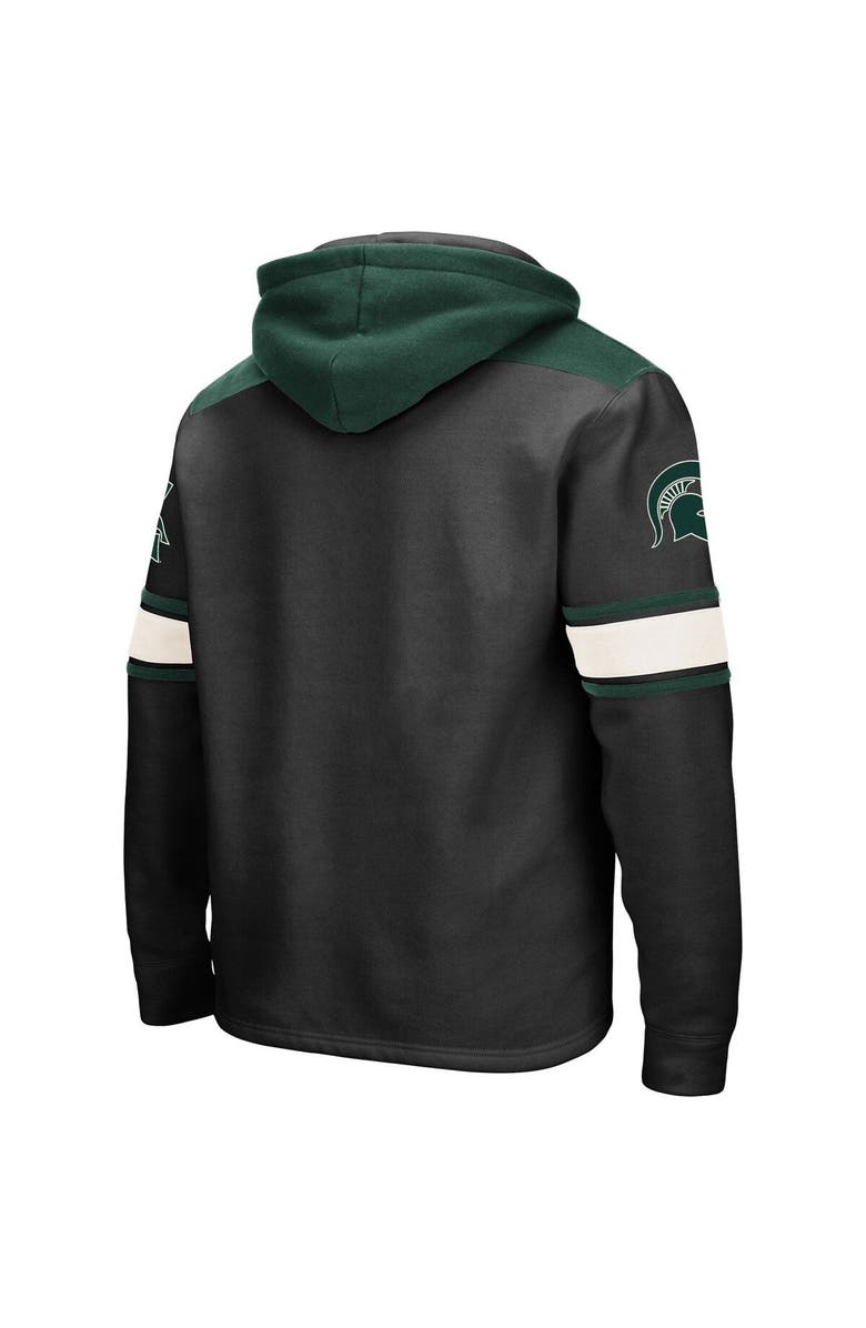 COLOSSEUM Men's Colosseum Black Michigan State Spartans 2.0 Lace-Up Pullover Hoodie, Alternate, color, Black