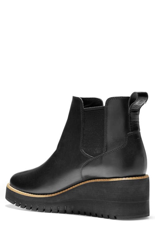 Cole Haan Zerogrand Waterproof City Wedge Bootie In Black