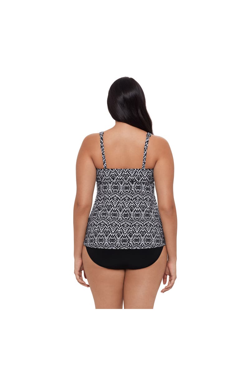 Trimshaper Molly Double Ring Plus Size Tankini Swimsuit Top, Alternate, color, Balinese Block