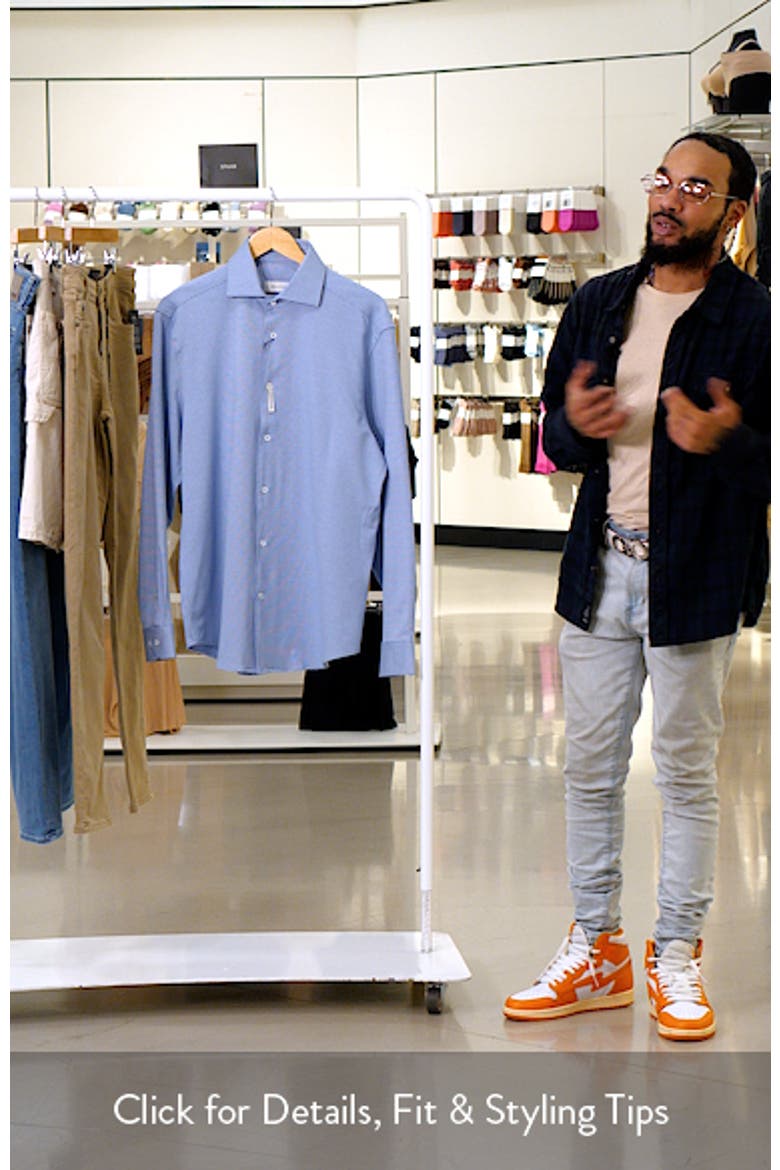 Devon Micro Houndstooth OoohCotton® Button-Up Shirt video