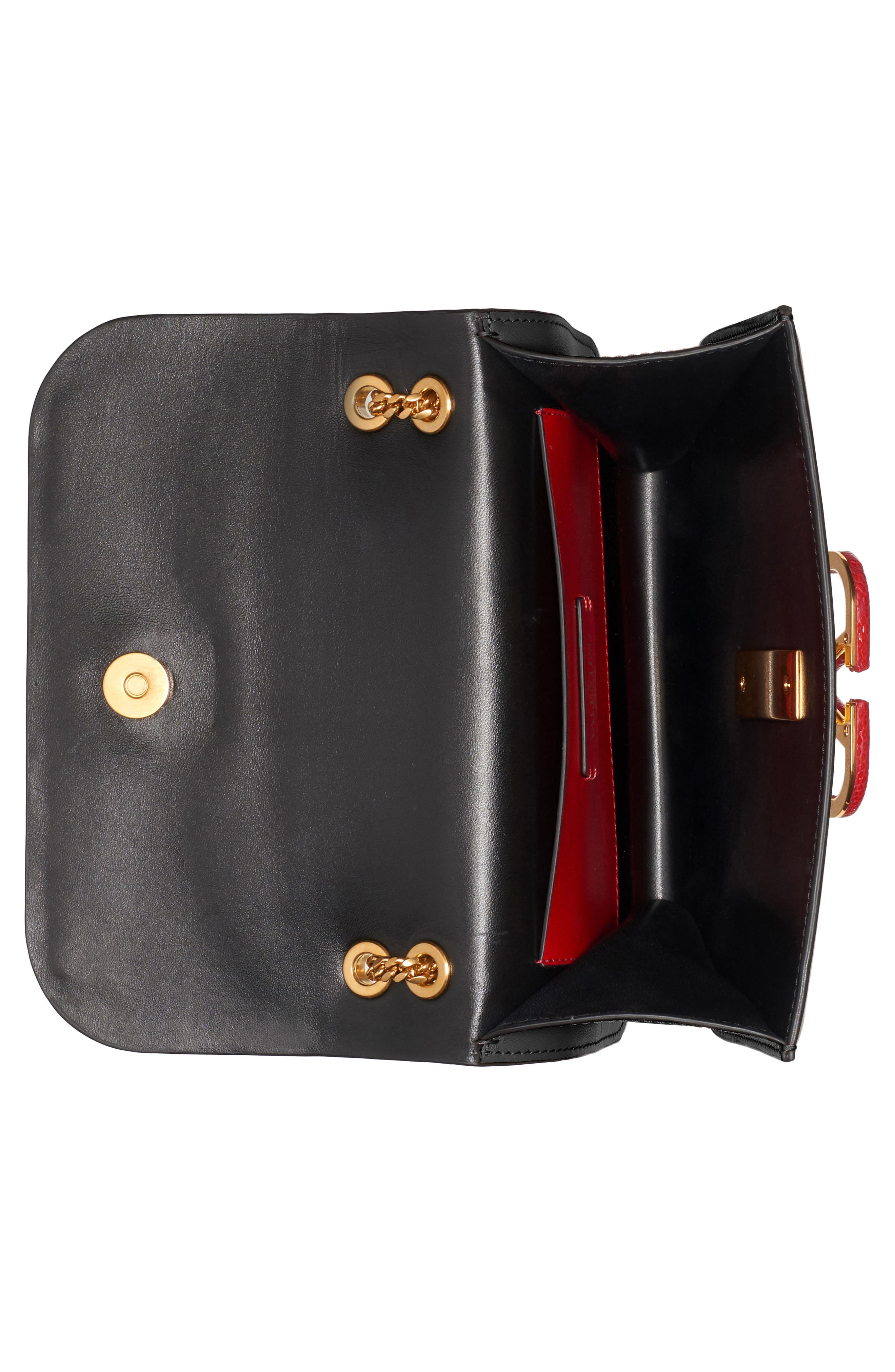 Valentino Garavani Small VLock Chain Calfskin Shoulder Bag, Alternate, color, 