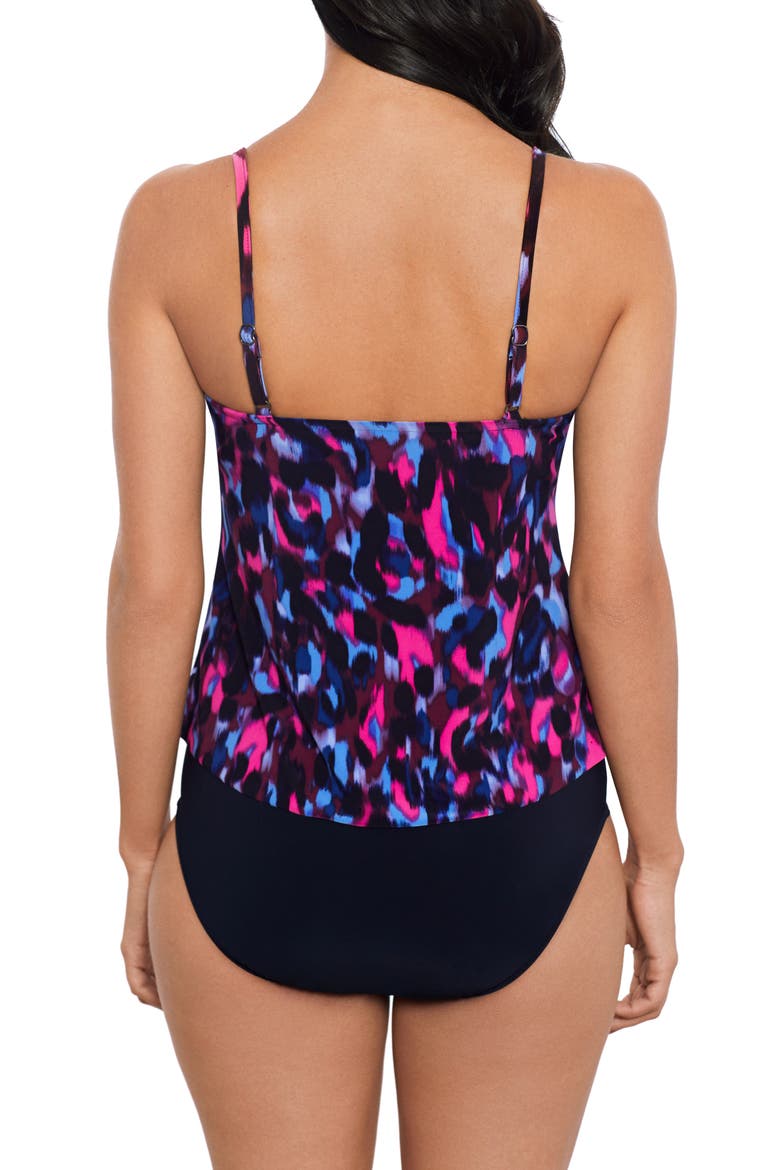 Cherry Bomb Rita Tankini Top, Alternate, color, BLACK/ BLUE MULTI