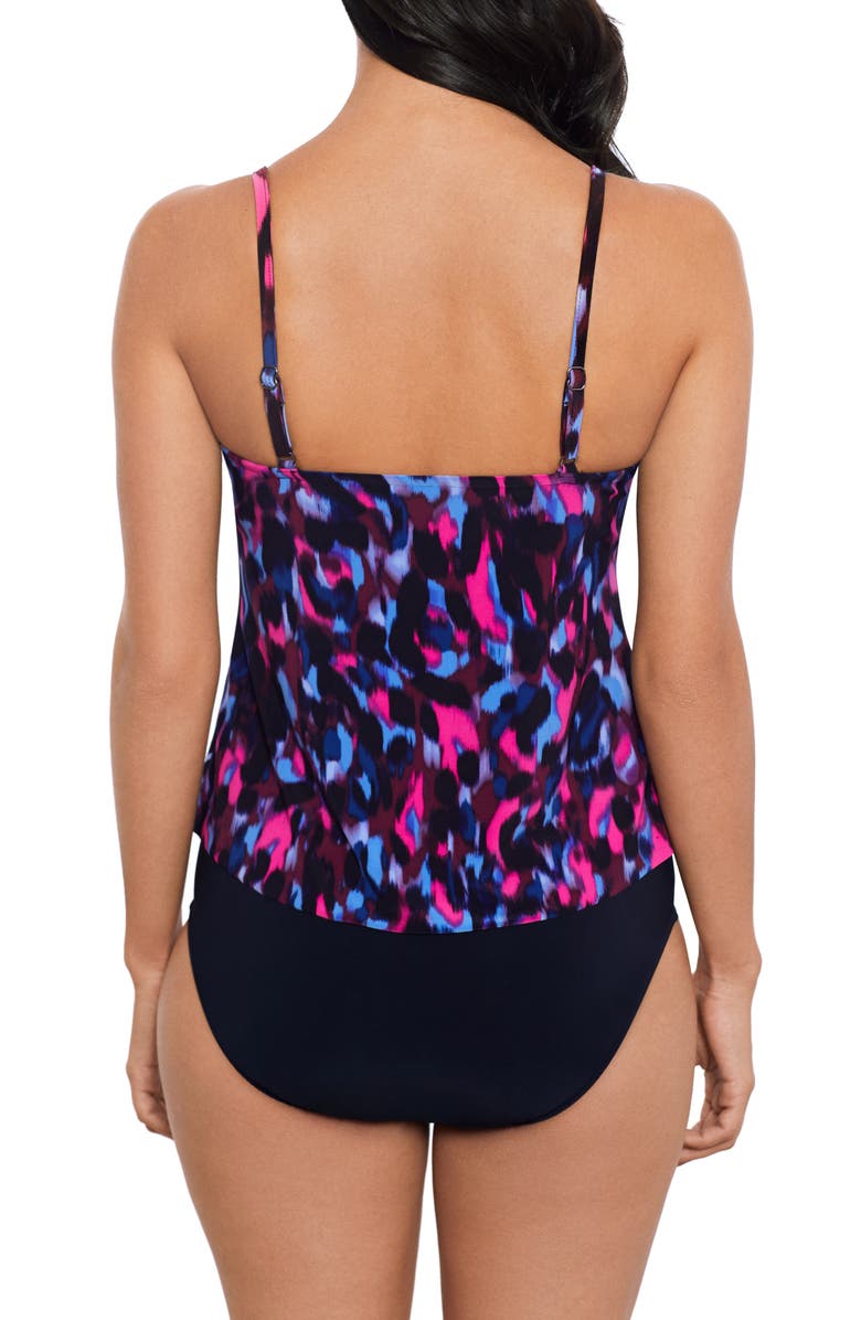 Magicsuit<sup>®</sup> Cherry Bomb Rita Tankini Top, Alternate, color, Black/ Blue Multi