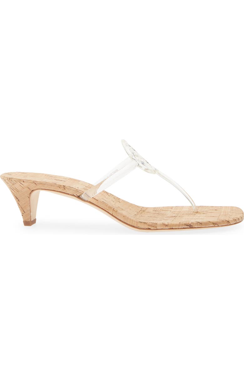 Tory Burch Miller Jelly Kitten Heel Sandal, Alternate, color, Clear
