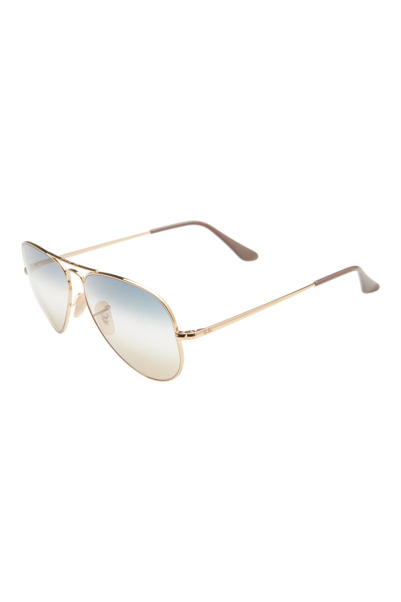 Aviator Metal II 58mm Gradient Pilot Sunglasses, Alternate, color, ARISTA
