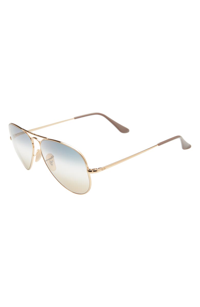 Ray-Ban Aviator Metal II 58mm Gradient Pilot Sunglasses, Alternate, color, Arista