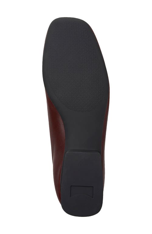 Camper Casi Myra Leather Flat Pumps In Burgundy