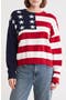 American Flag Pullover Sweater