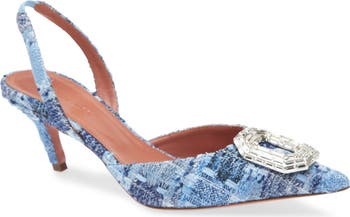 Begum Crystal Pointed Toe Slingback Pump