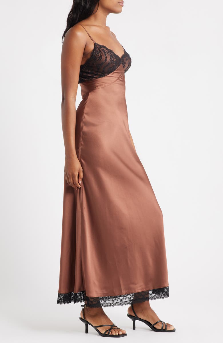 Topshop Lace Bust Satin Maxi Dress | Nordstromrack