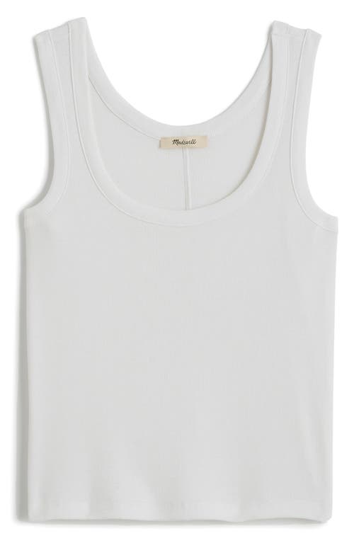 Shop Madewell Scoop Neck Regenerative Cotton Rib Tank In White