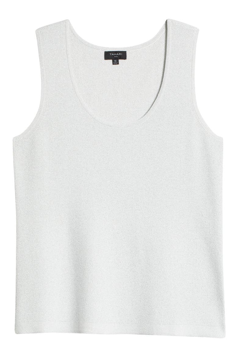 Metallic Sweater Tank, Alternate, color, WHITE