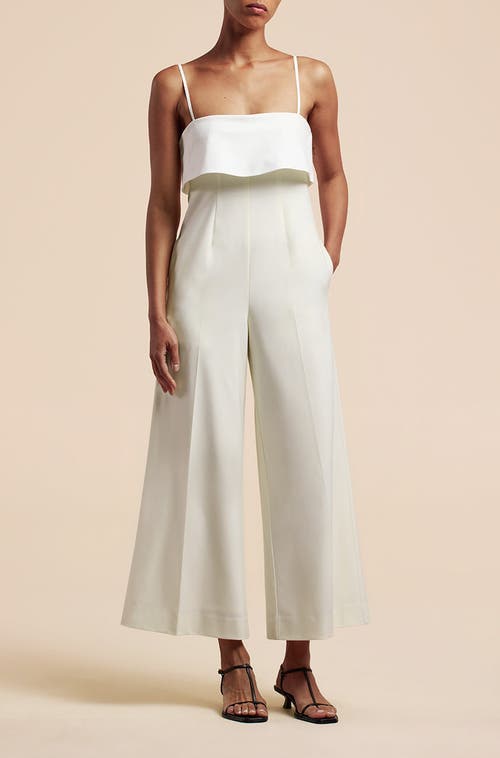 REBECCA TAYLOR REBECCA TAYLOR TUXEDO WIDE LEG JUMPSUIT 