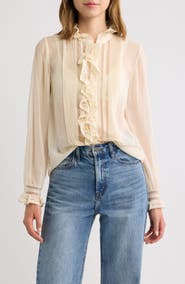 DÔEN Magdeleine Pleated Silk Top