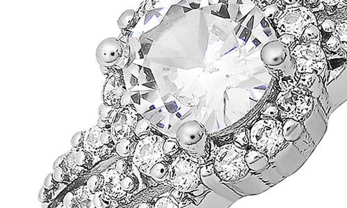 Hmy Jewelry Round Simulated Diamond Pavé Ring In White