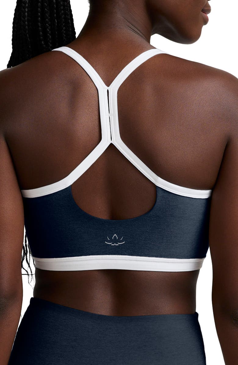 Beyond Yoga Outline Space Dye Sports Bra, Alternate, color, Nocturnal Navy