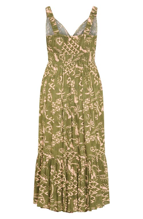 City Chic Vacay Print Sleeveless Maxi Dress