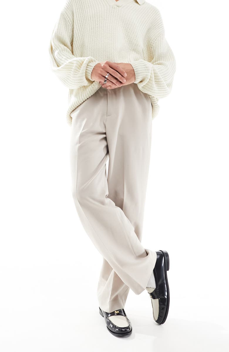 ASOS DESIGN Smart Wide Leg Trousers, Alternate, color,