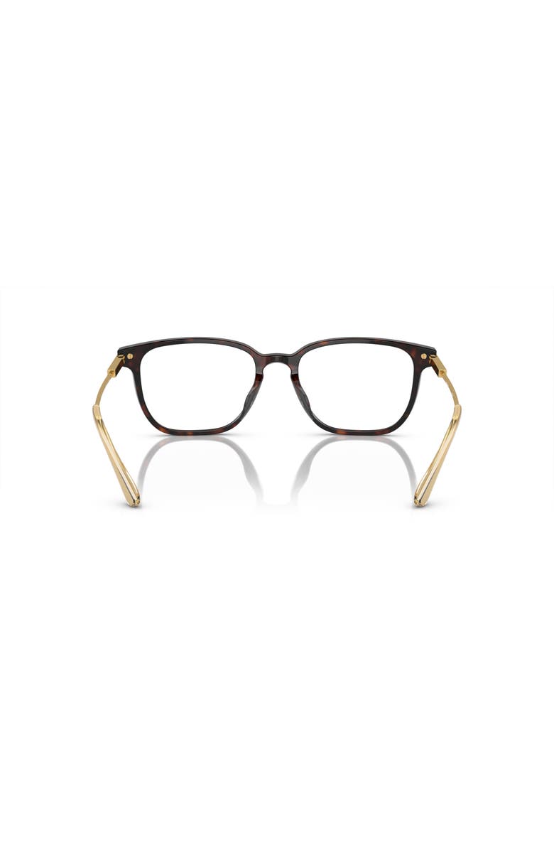Prada 54mm Rectangle optical glasses, Alternate, color, Brown