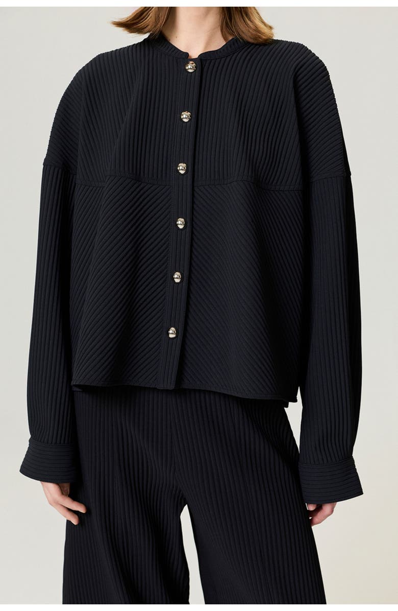 Nocturne Ribbed Detailed Jacket, Alternate, color, Black