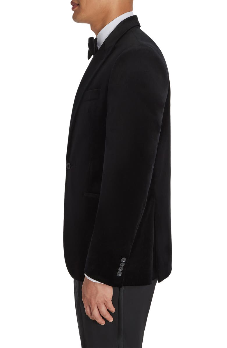 Jack Victor Erie Peak Lapel Velveteen Dinner Jacket, Alternate, color,