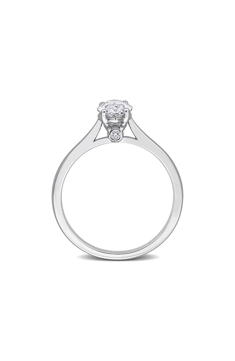 Created Forever Sterling Silver Marquise Lab Grown Diamond Ring, Alternate, color, White