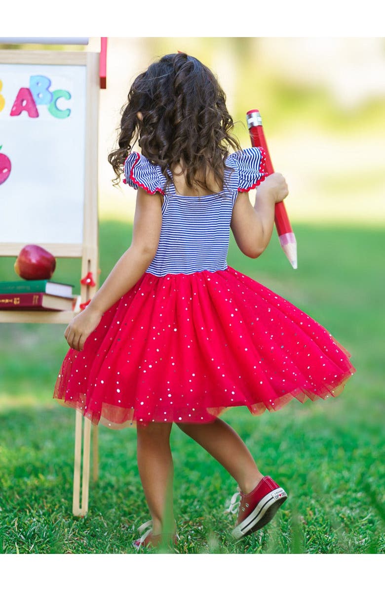 Mia Belle Girls Girls A+ Attire Apple Sparkle Tutu Dress, Alternate, color, Red