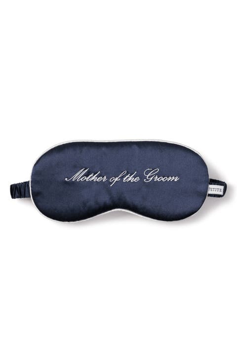 Mother of the Groom Embroidered Silk Sleep Mask