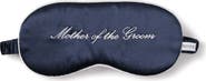 Petite Plume Mother of the Groom Embroidered Silk Sleep Mask