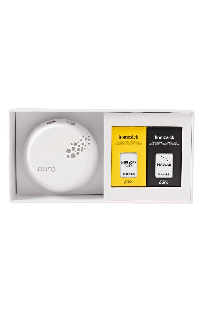 PURA x Homesick Hawaii & New York Assorted 2-Pack Diffuser Fragrance Refills, Main, color, 