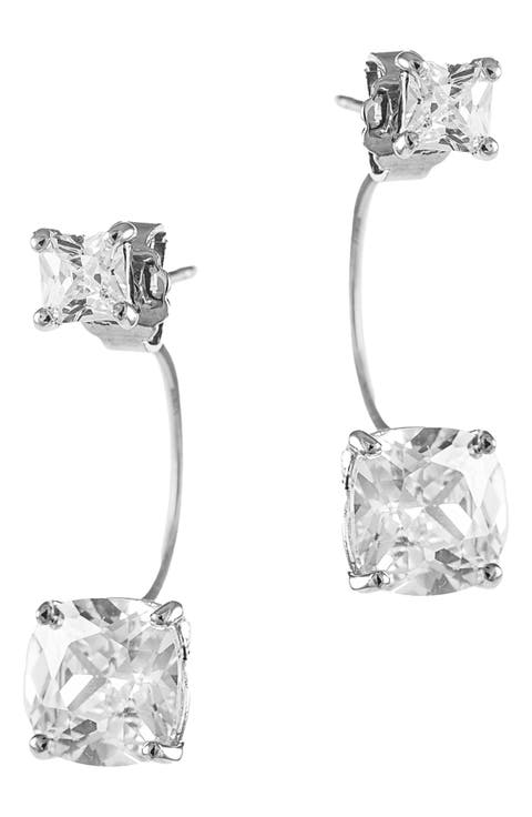 CZ J-Stud Earrings