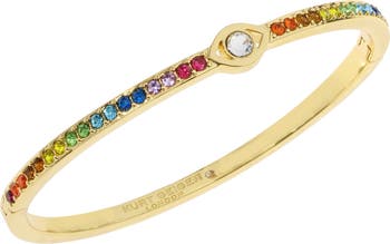 Evil Eye Crystal Hinge Bangle