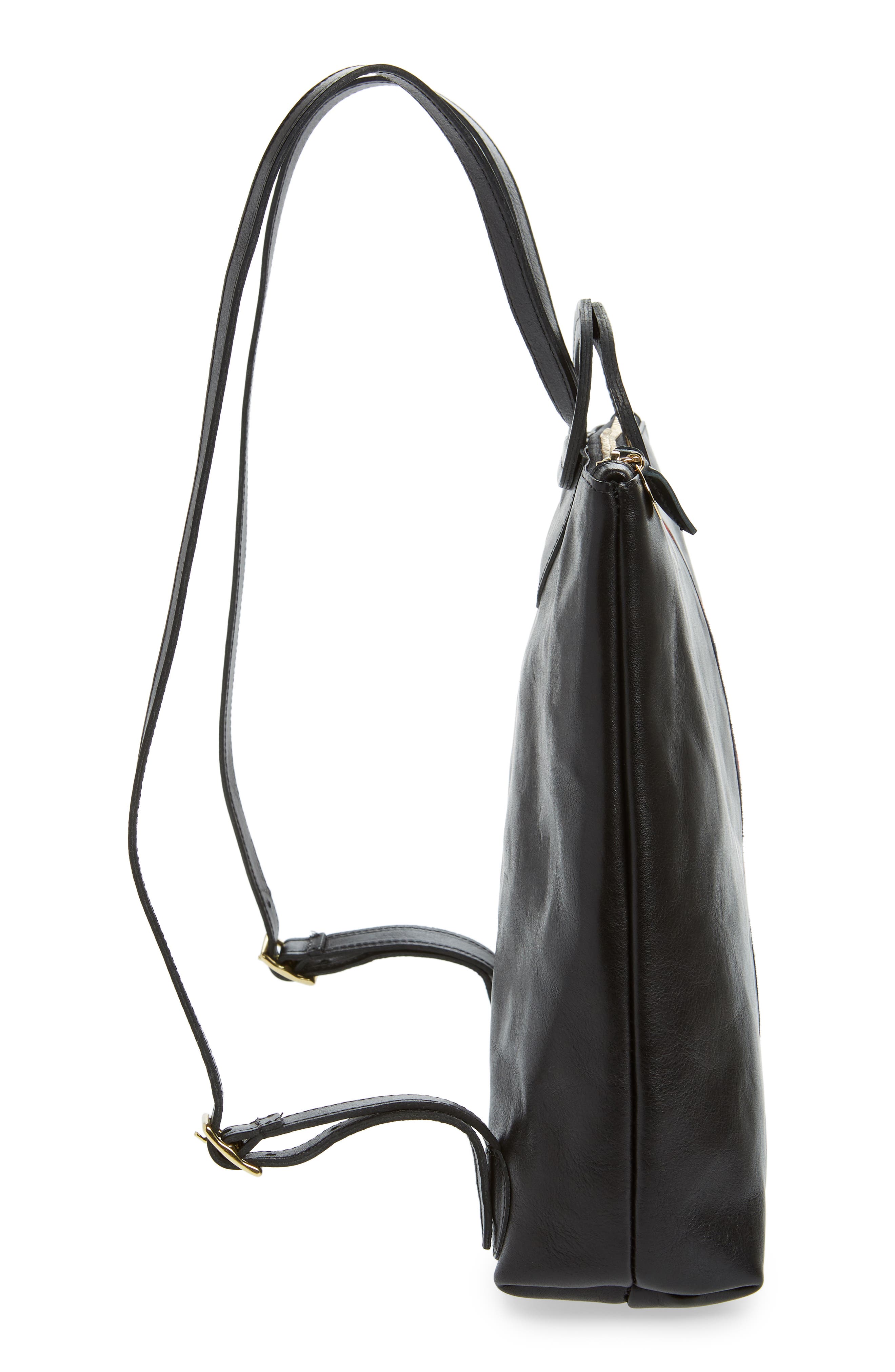 Clare V. Marcelle Leather Backpack, Alternate, color, 