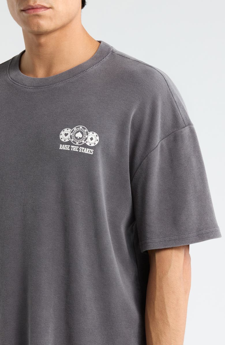 PacSun Cardinal Room Oversize Cotton Graphic T-Shirt, Alternate, color, Charcoal