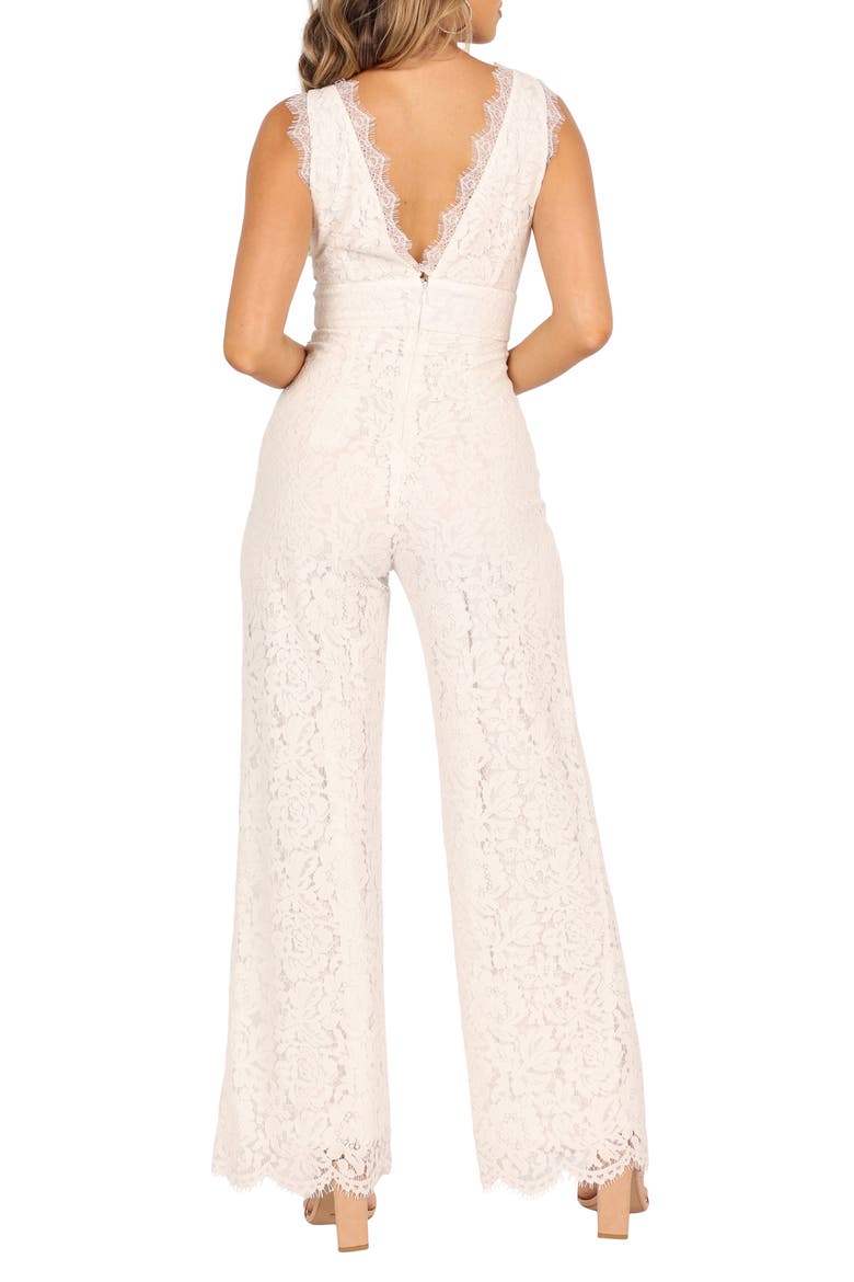 Eloise Cotton Blend Lace Jumpsuit, Alternate, color, IVORY