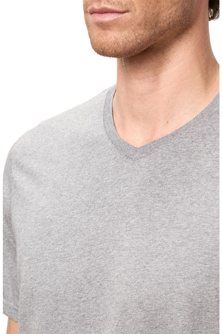 Organic Cotton Men's Softspun Essential V-Neck Tee, Alternate, color, Heather Grey