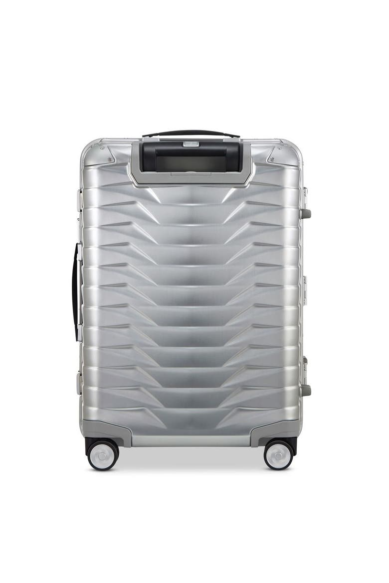 Proxis Aluminum Global Hardside 20" Carry On Spinner Luggage, Alternate, color, Aluminum