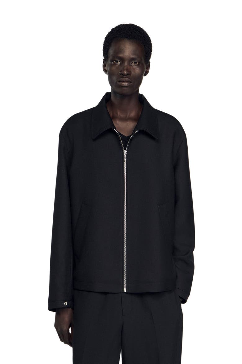 Zip-up jacket, Alternate, color, Black