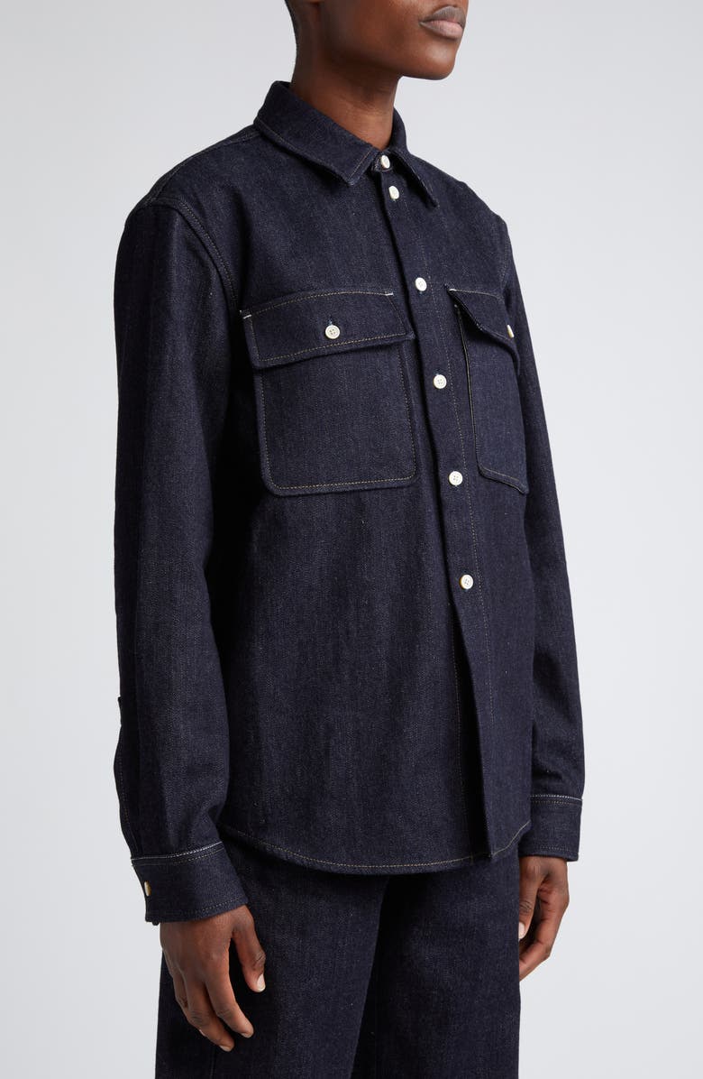 Jil Sander Oversize Denim Workwear Shirt, Alternate, color, 