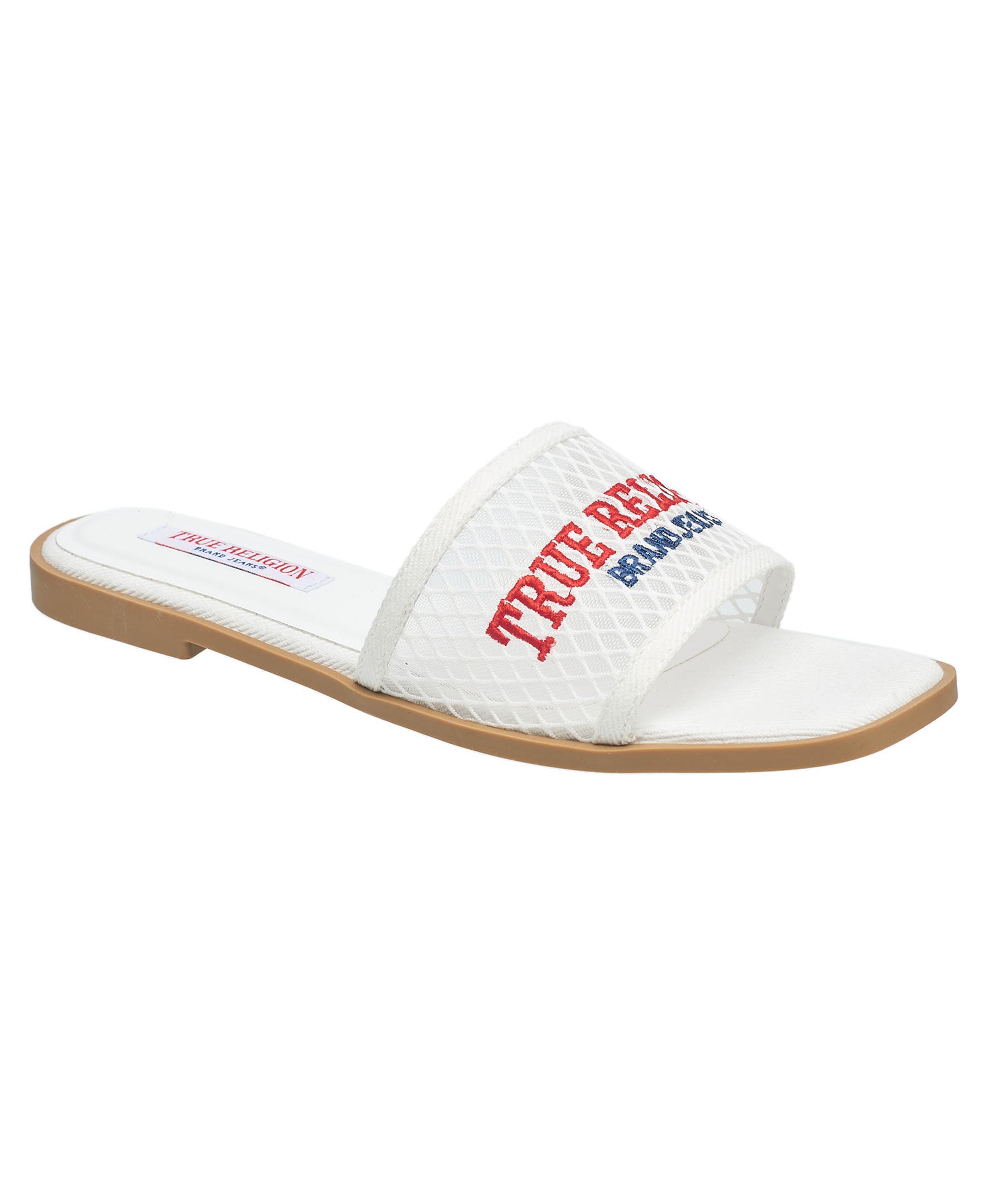 True Religion Brat Mesh Slip on Sandal, Main, color, White