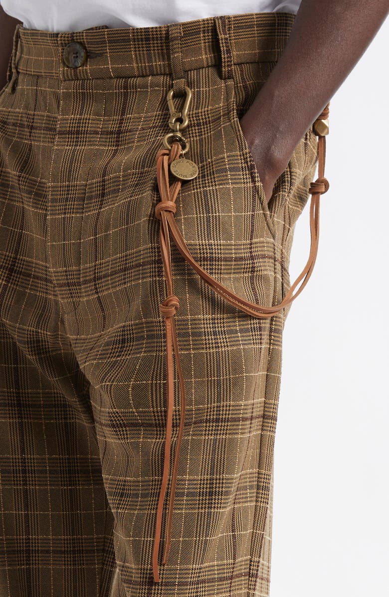 SONG FOR THE MUTE Plaid Loose Pleated Pants, Alternate, color,